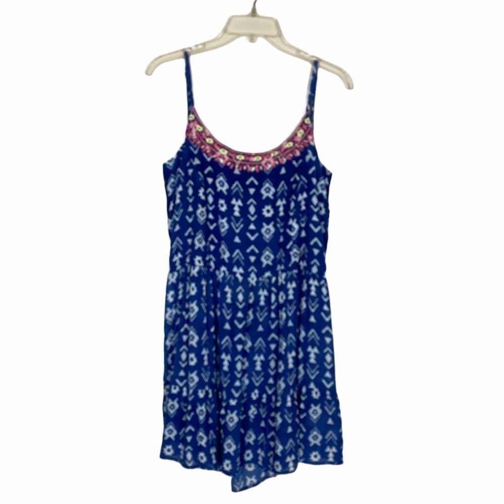 Kiwi Blue Tie Back Summer Dress Sundress L Brand New - Picture 2 of 9